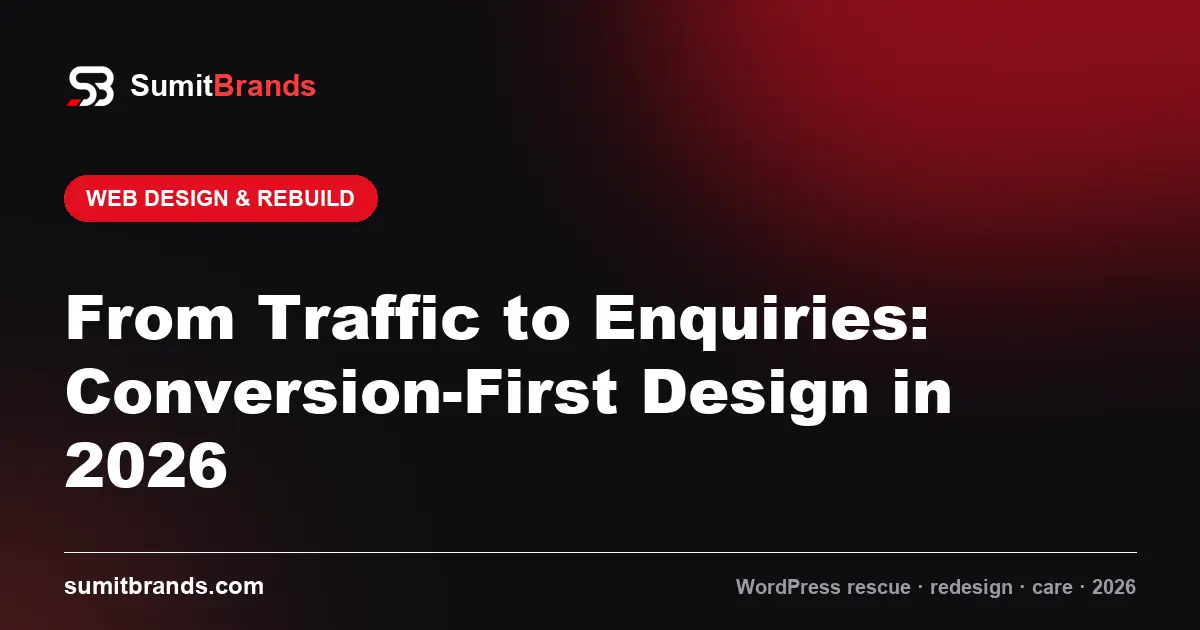 From Traffic to Enquiries: Conversion-First Design in 2026