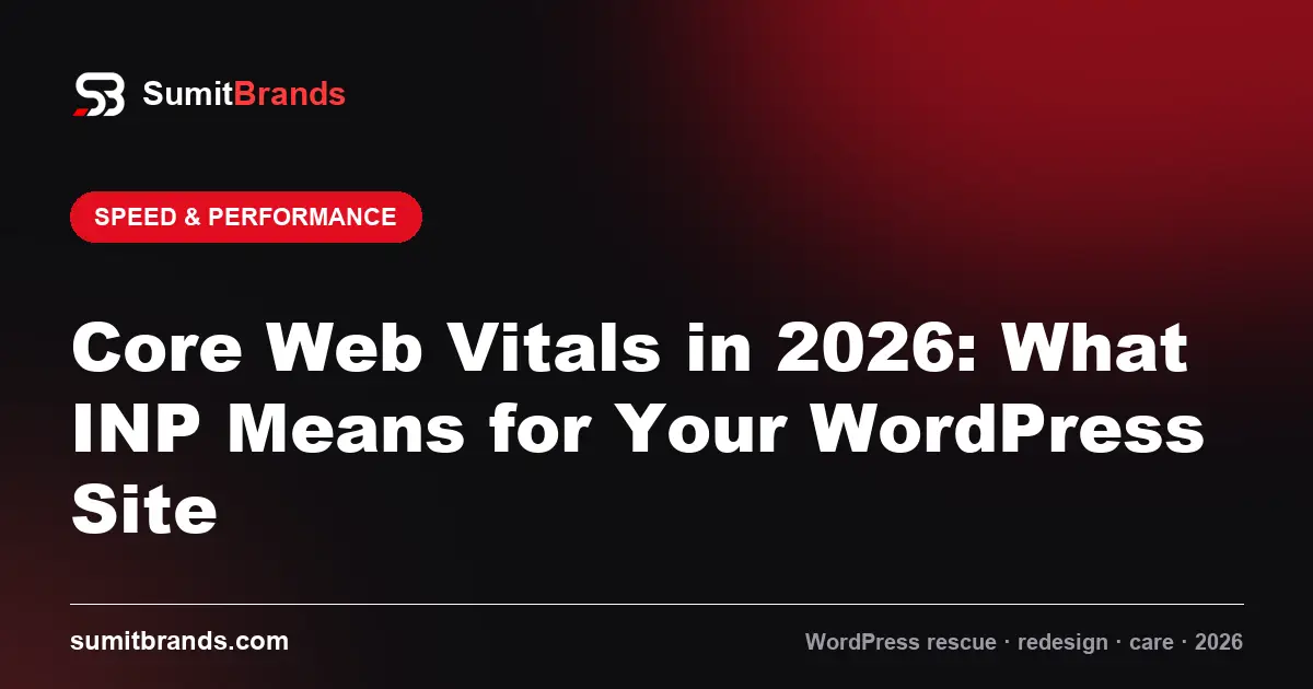 Core Web Vitals in 2026: What INP Means for Your WordPress Site