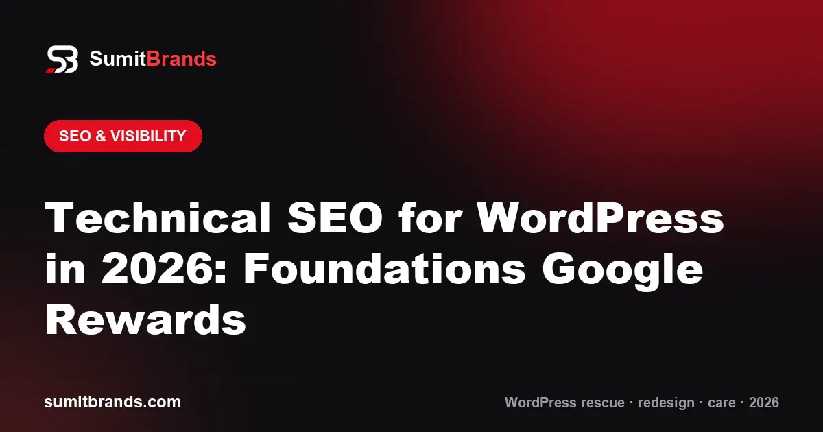 Technical SEO for WordPress in 2026: Foundations Google Rewards