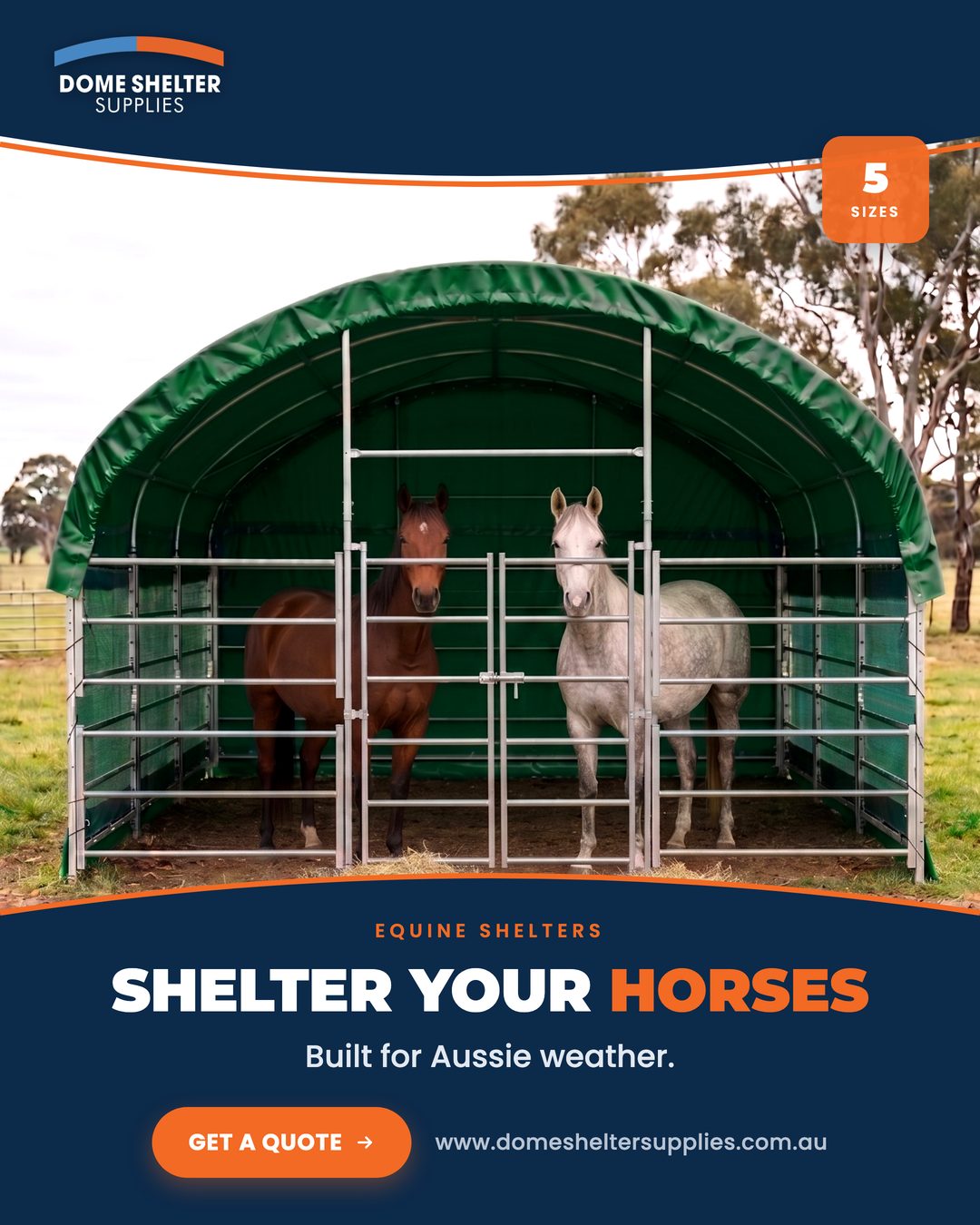 Horse shelter advertising creative