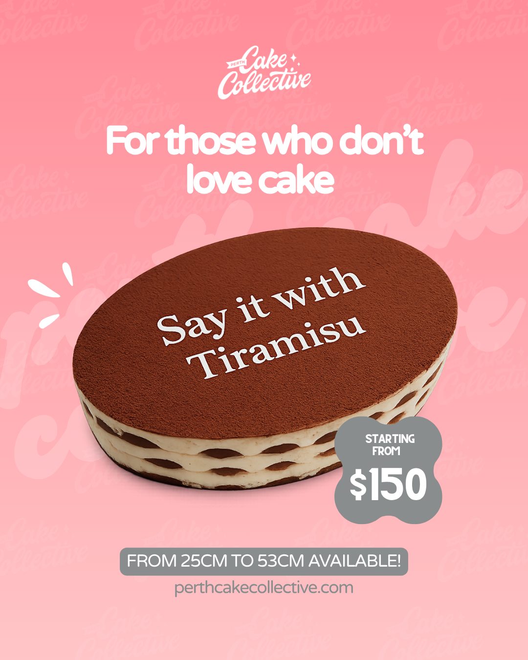 Dessert tray advertising creative for Meta