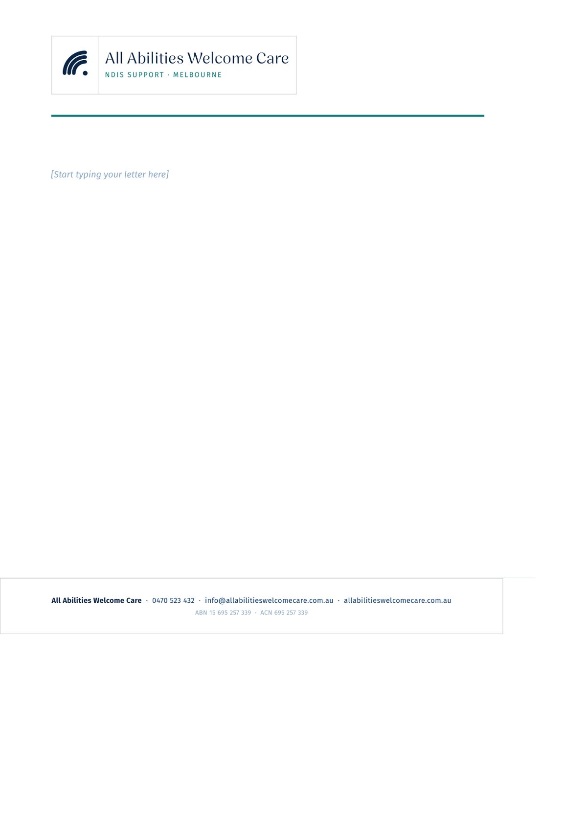 Letterhead template designed by Sumit Brands