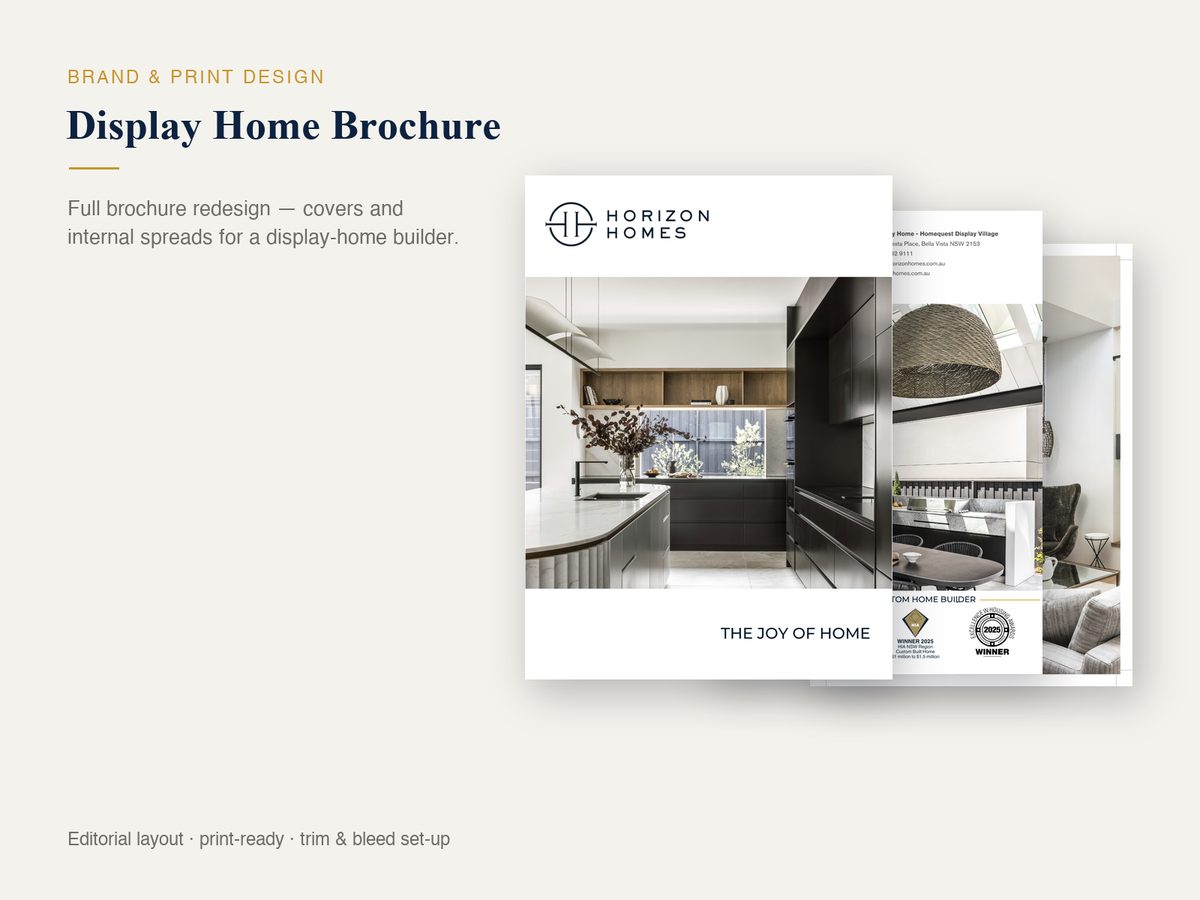 Display home brochure designed by Sumit Brands