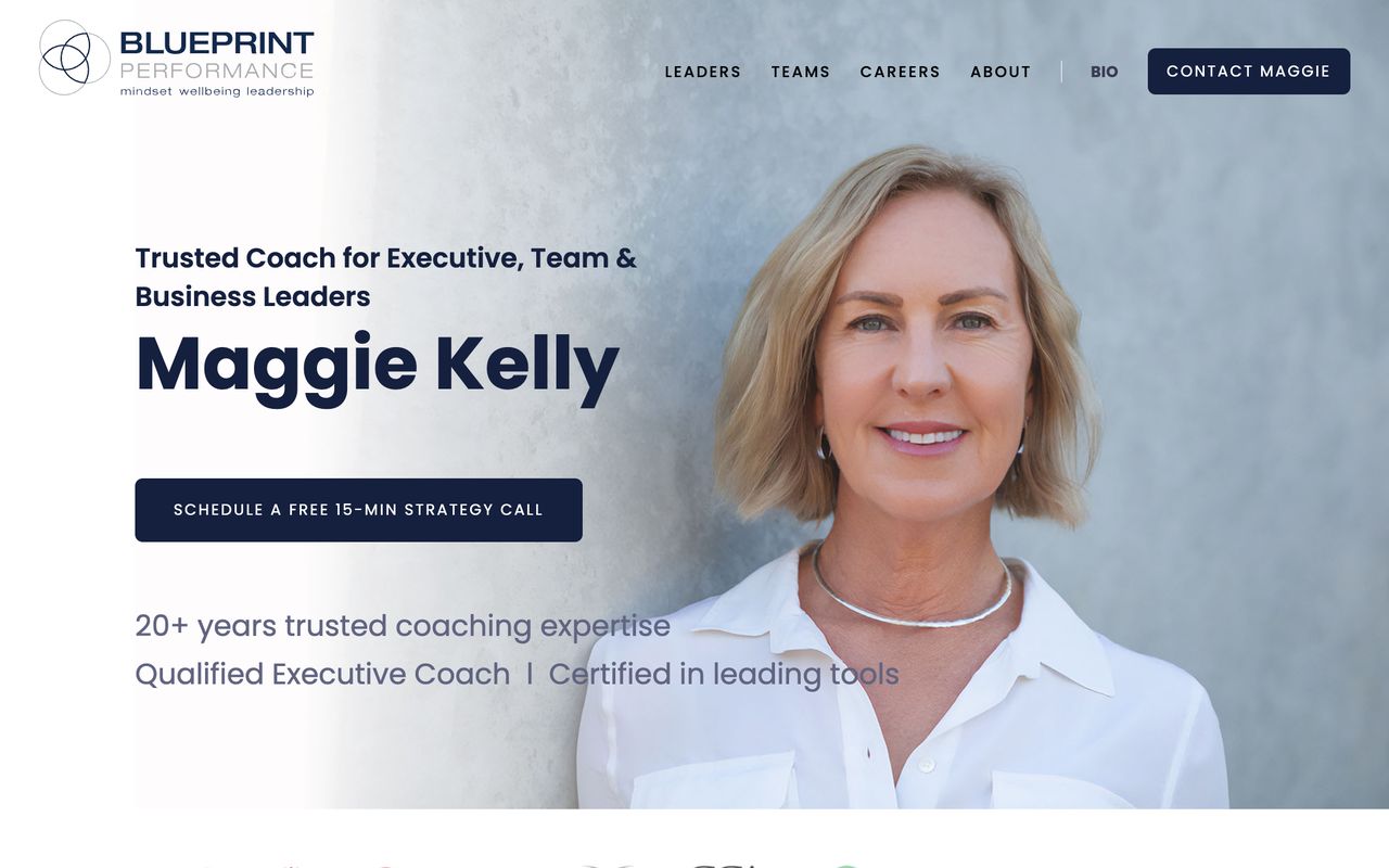 Blueprint Performance website designed by Sumit Brands