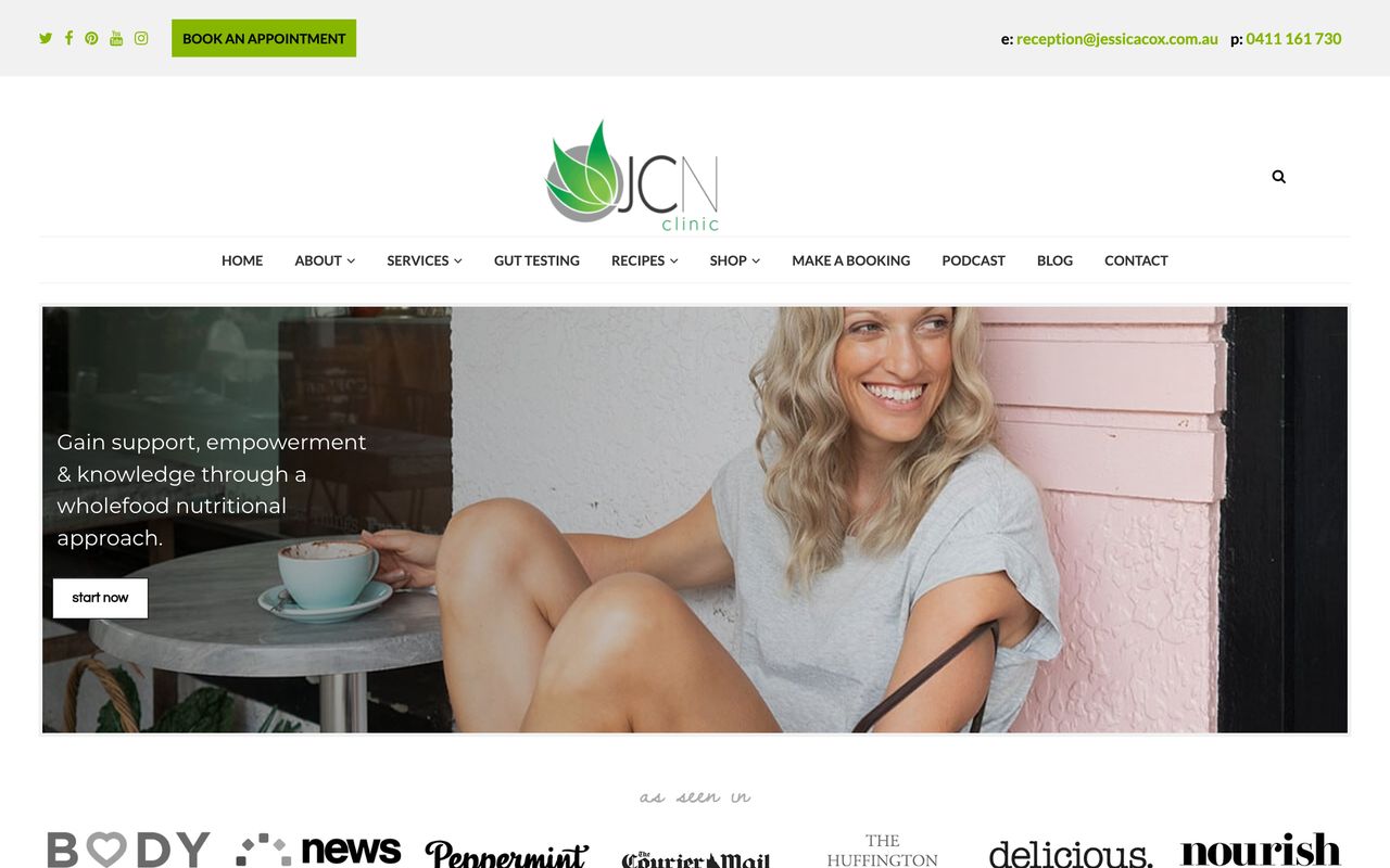 The JCN Clinic website designed by Sumit Brands