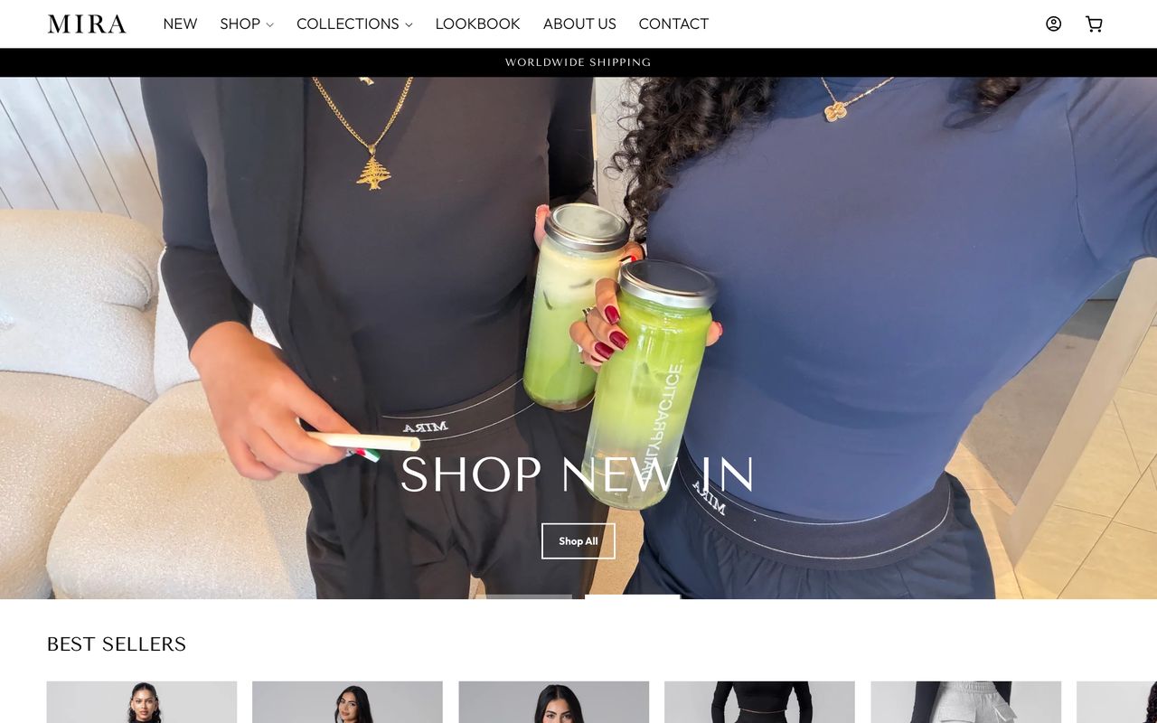 MIRA Activewear website designed by Sumit Brands