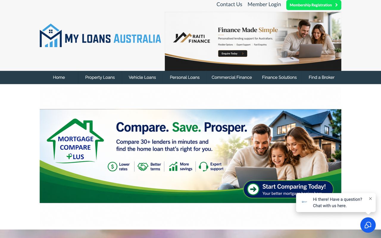 My Loans Australia website designed by Sumit Brands